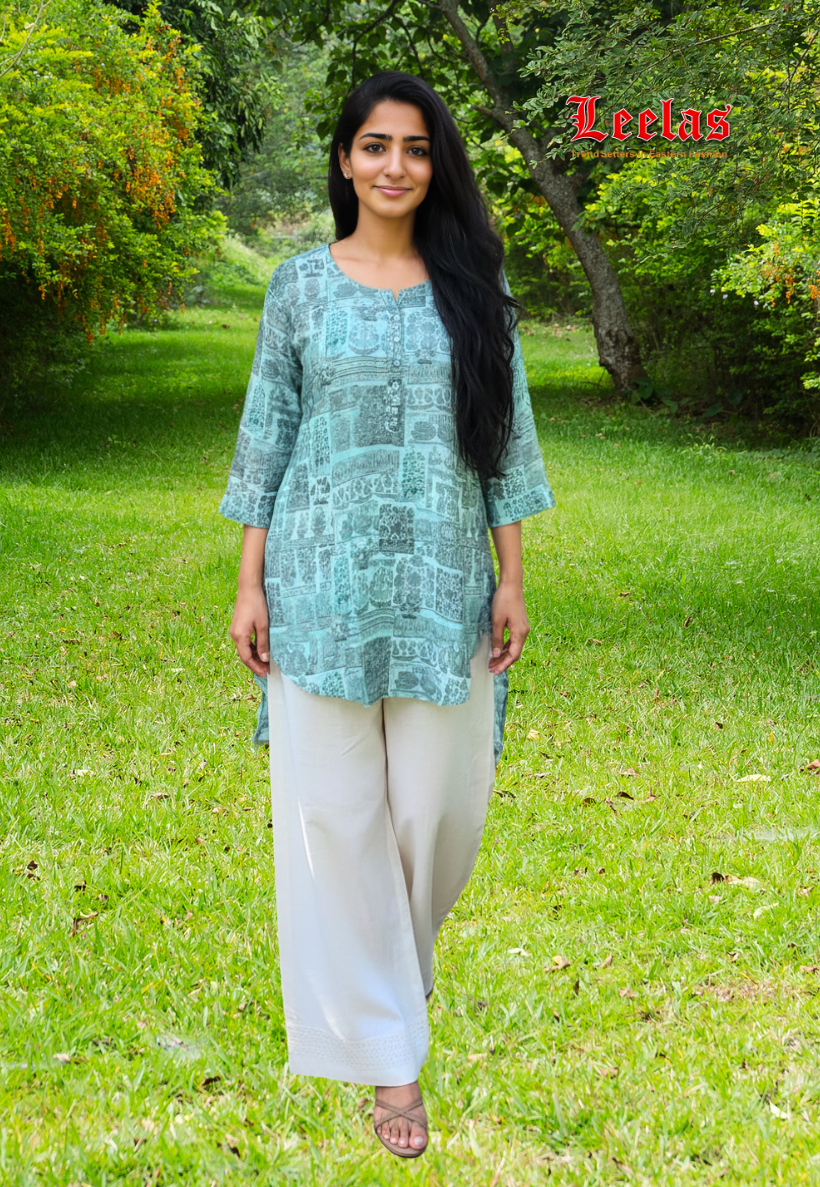 Lime green viscose kurti top