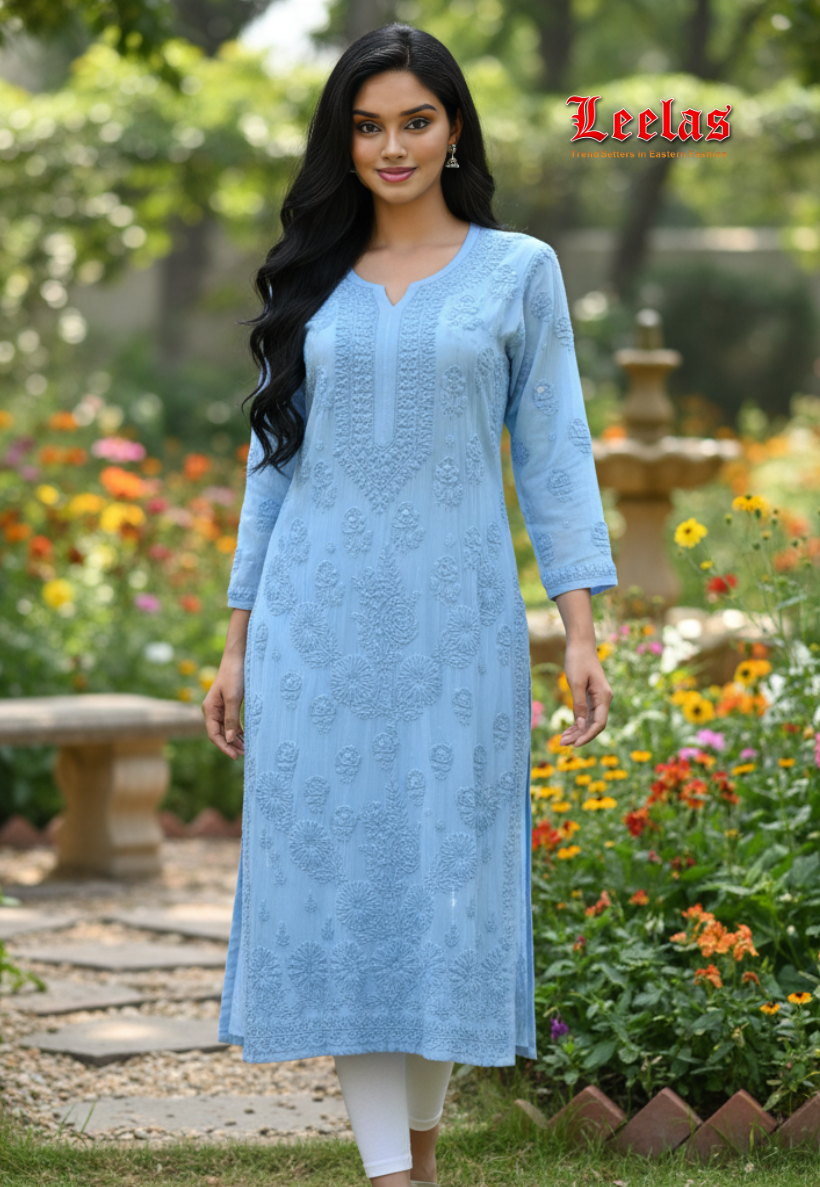 Light blue kurti top