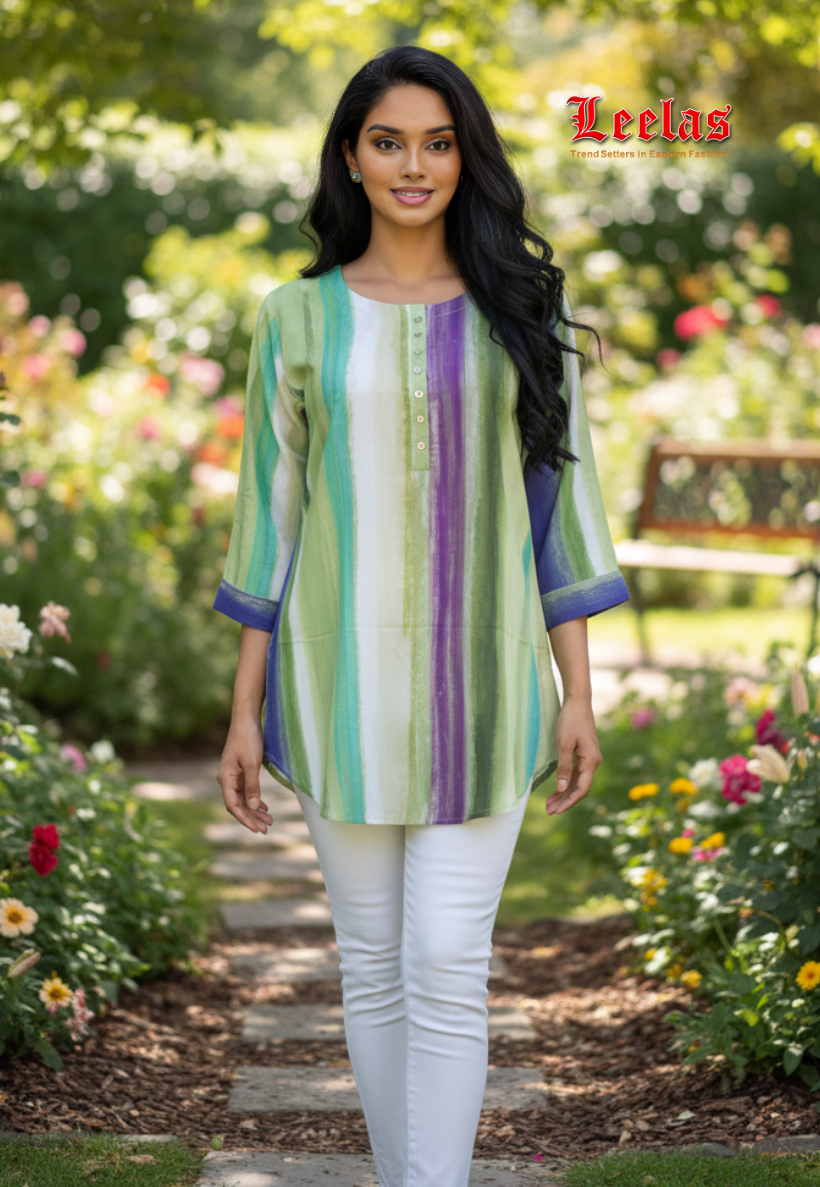 Light and dark green kurti top