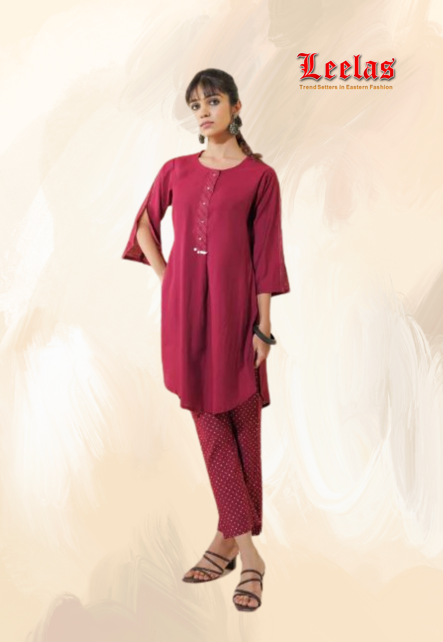Deep plum cotton co-ord set