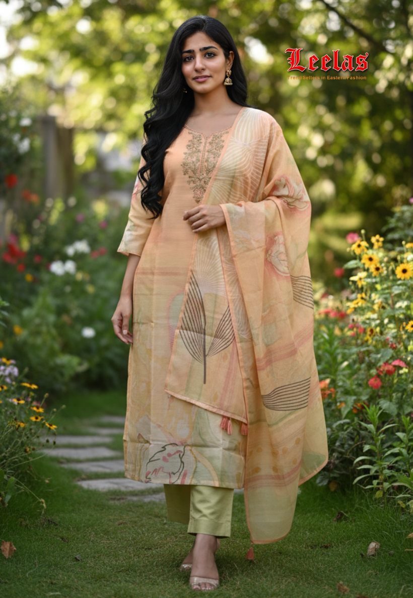 Light mustard cotton salwar kameez